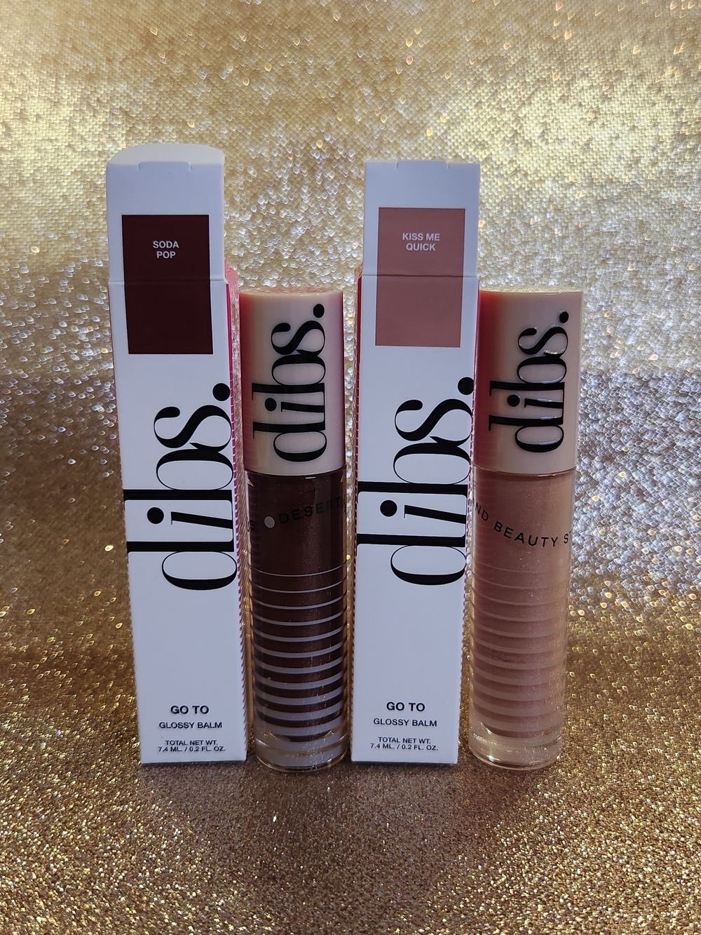 Dibs Go To Glossy Balm Bundle - Soda Pop & Kiss Me Quick - New In Box